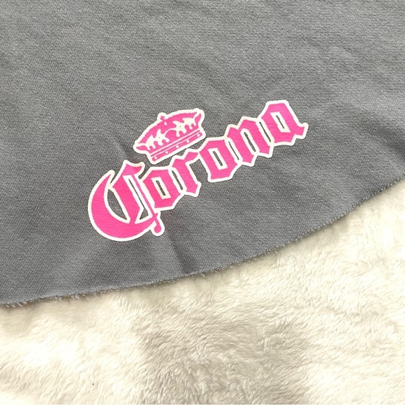 Vintage Wise Girl Gray Pink Corona Beer Mini Skirt Women's Size Medium - Picture 3 of 6